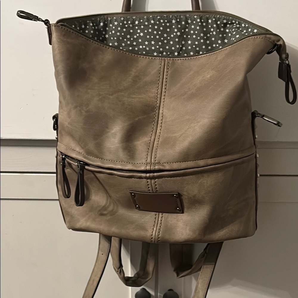 CARGO Stylish Tan Backpack for Women | Faux Leather | Multi-Pocket